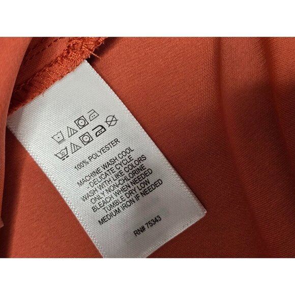 Rachel Zoe Orange Boxy Loose Button Down Shirt - Picture 6 of 11